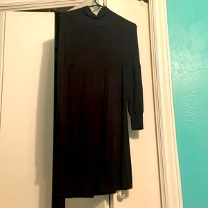 Black Long sleeve Turtle Neck Dress
